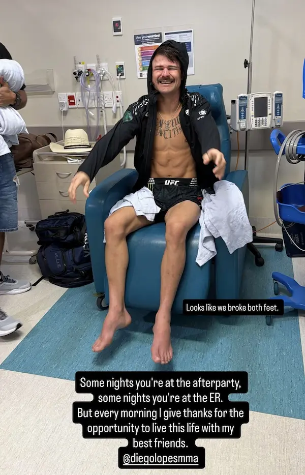 Diego Lopes gặp chấn thương kinh hoàng gì tại UFC 325?