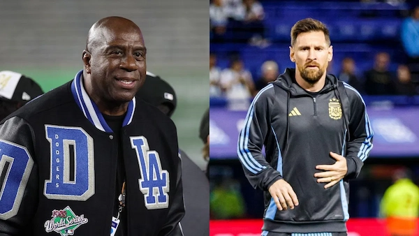 Huyền thoại NBA Magic Johnson nhận vinh dự cùng Lionel Messi